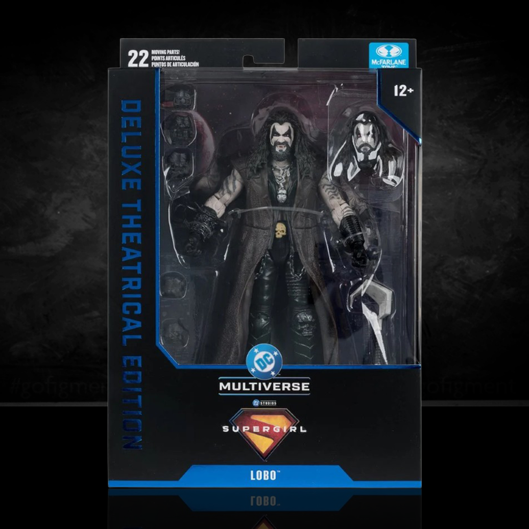 Lobo and Spacehog Vehicle DC Multiverse Supergirl Movie Action Figure Set McFarlane Toys new in box deluxe theatrical edition