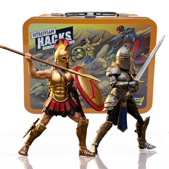 King Leonidas & The Female Knight of Accord (with Metal Lunchbox)Vitruvian H.A.C.K.S. Battle-Couples Combo by Boss Fight Studio Llc