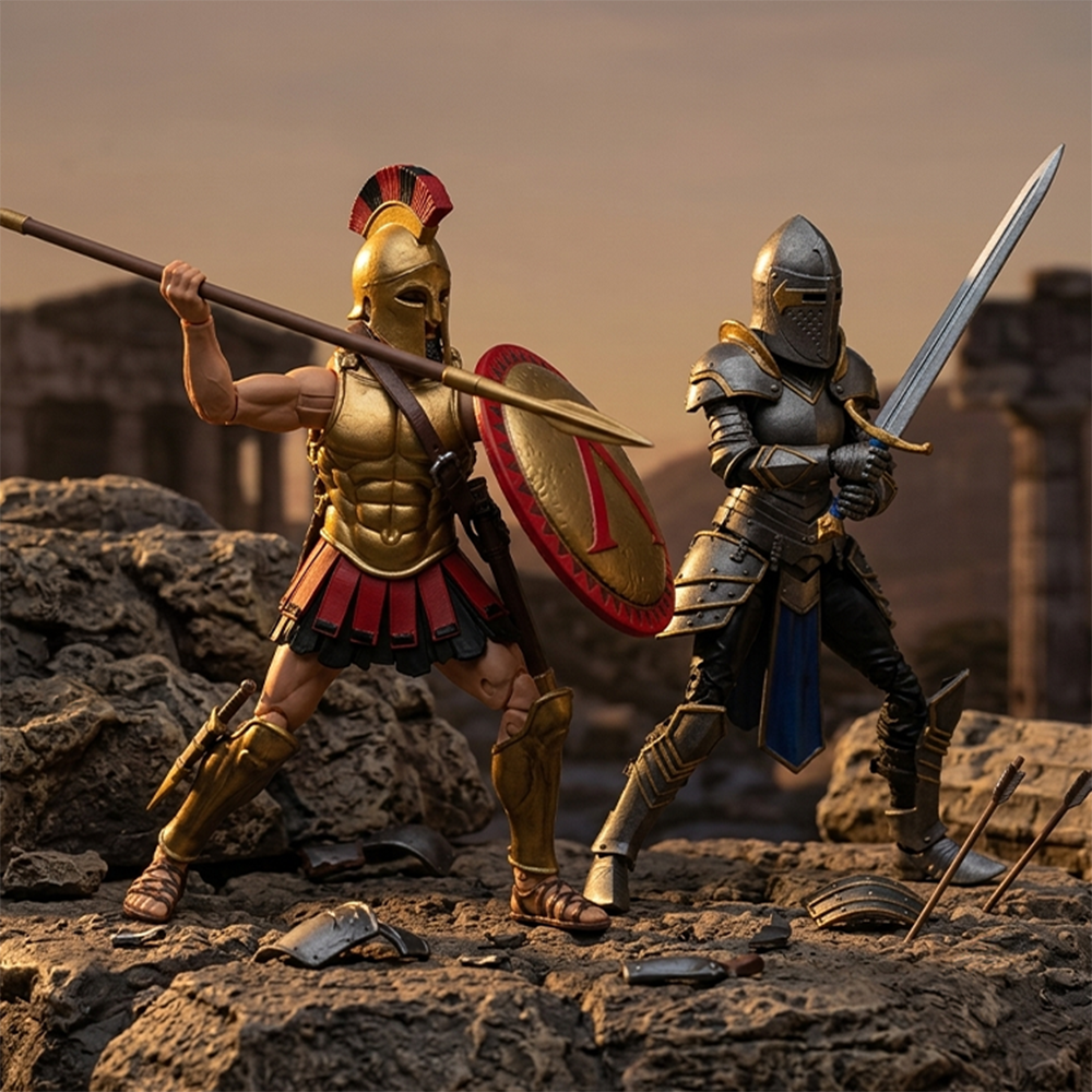 King Leonidas & The Female Knight of Accord (with Metal Lunchbox)Vitruvian H.A.C.K.S. Battle-Couples Combo by Boss Fight Studio Llc