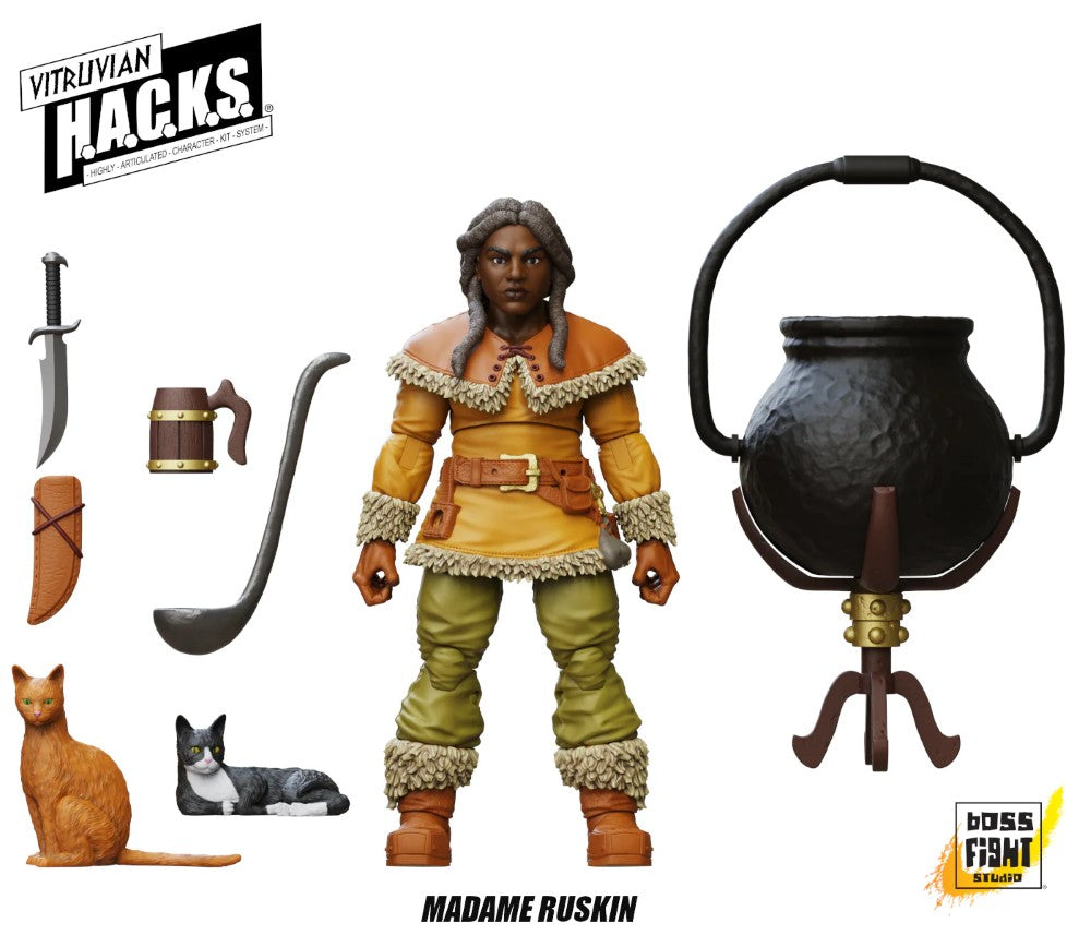 Madame Ruskin Dwarf Tavern Keeper Vitruvian H.A.C.K.S. Series 2 Fantasy 4 Figure new in box by Boss Fight Studio Llc