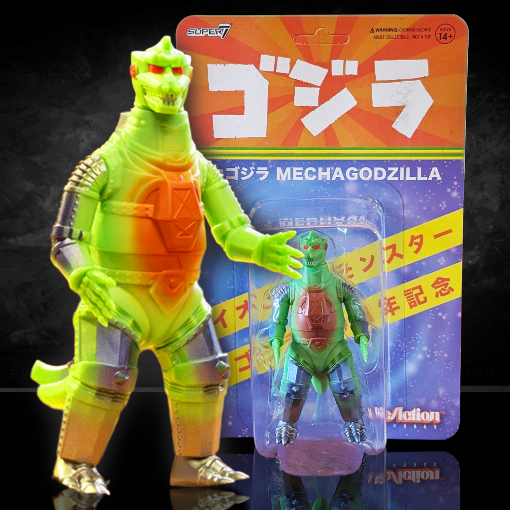 Mechagodzilla Vintage 50th Anniversary Toho ReAction Figure Super7 3.75 Inch new in box collectible toy
