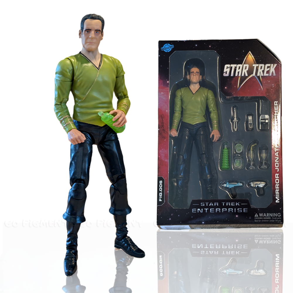 Mirror Universe Archer 7" Star Trek: Enterprise Nacelle Premium Action Figure Collectible with accessories by Nacelle