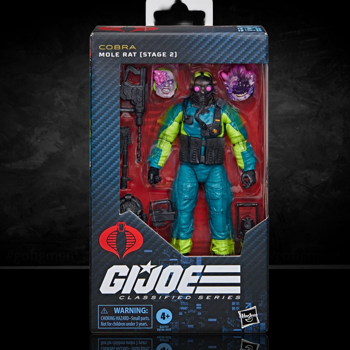 Image of a Collectible Mole Rat (Stage 2) "190" G.I. Joe Classified Series 6 inch COBRA Action Figure