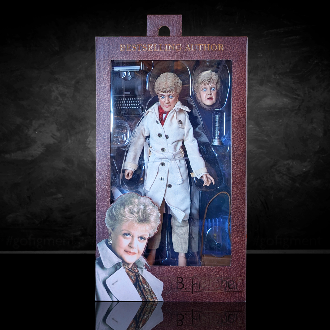 Jessica Fletcher Murder She Wrote 8-Inch Clothed Neca Action Figure with accessories by Neca in collectible packaging