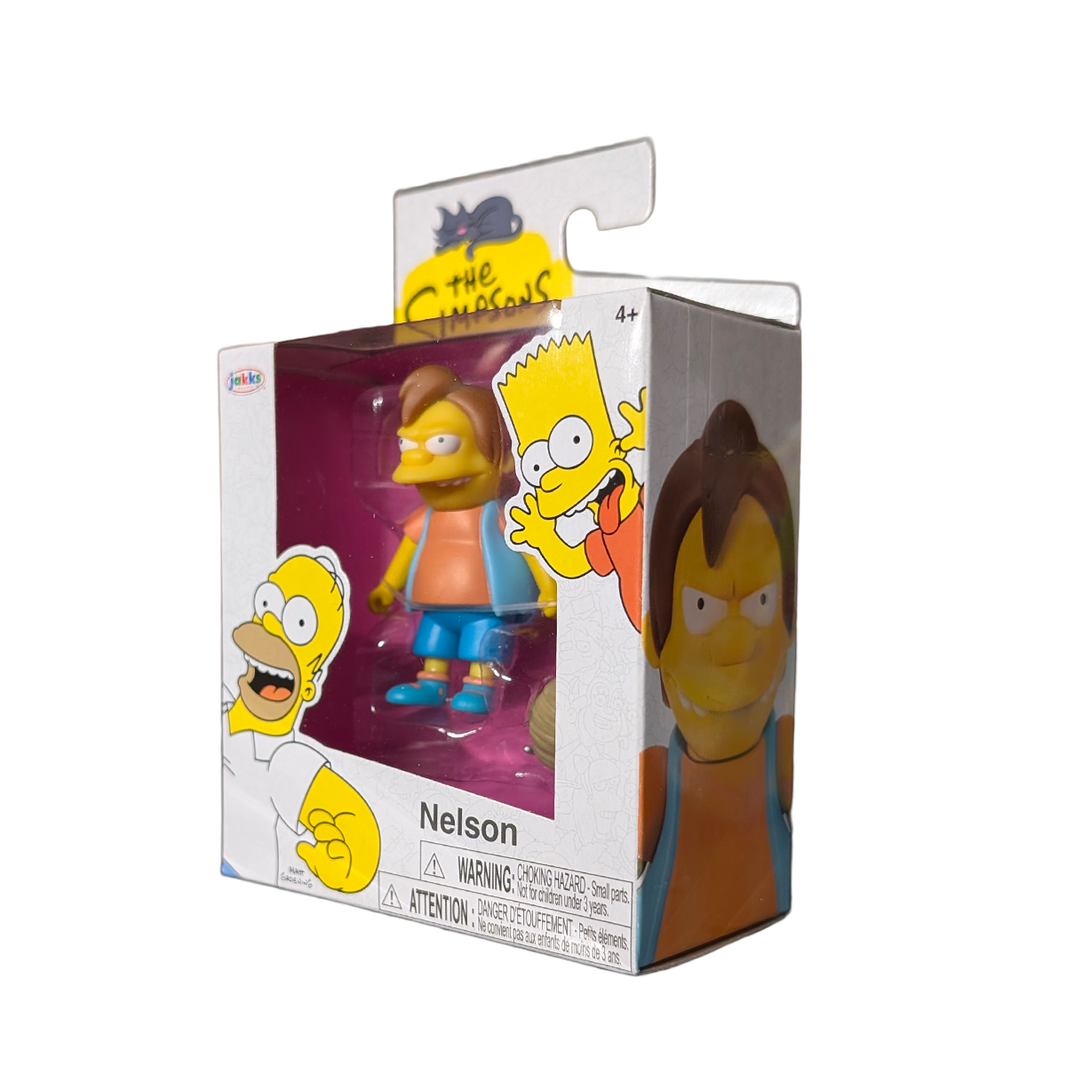 Nelson Muntz Wave 3 Action Figure The Simpsons 2.5in Scale by Jakks Pacific in boxed packaging
