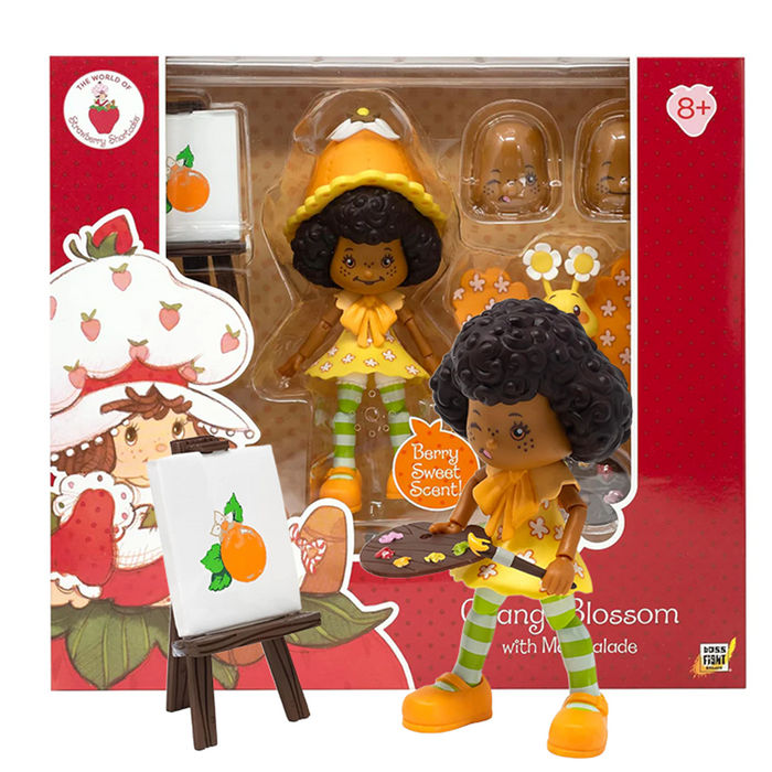 Orange Blossom Strawberry Shortcake DELUXE Action Figure 1:12 by Boss Fight Studio Llc with painting easel and accessories