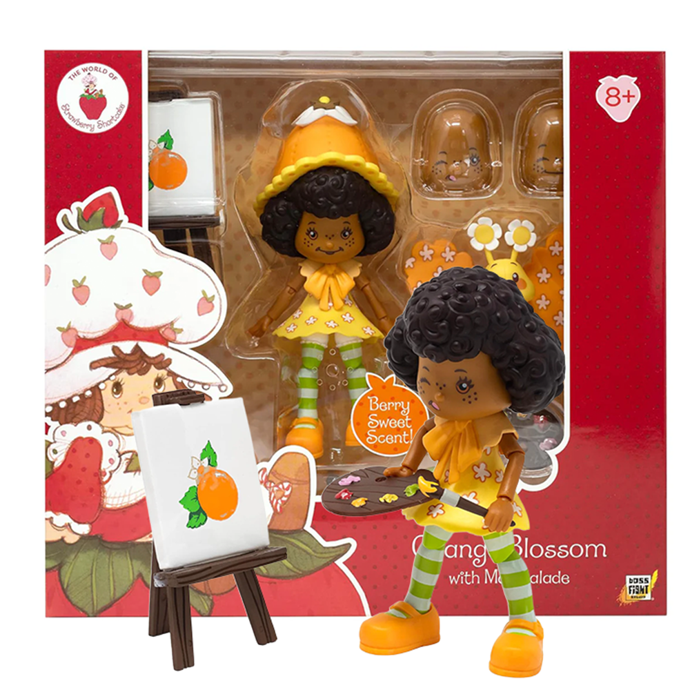 Orange Blossom Strawberry Shortcake DELUXE Action Figure 1:12 by Boss Fight Studio Llc with painting easel and accessories