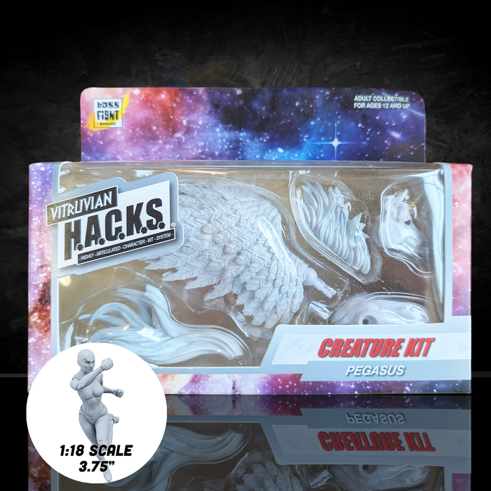 Mighty Steeds -Bright Pegasus & Unicorn Kit Action Figure Accessories by Boss Fight Studio Llc new in box 1:18 scale collectible parts