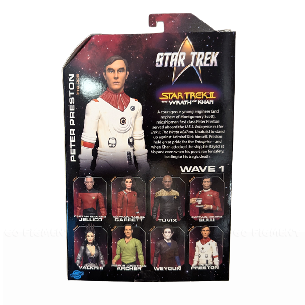 Peter Preston 7" Star Trek II: The Wrath of Khan Nacelle Premium Action Figure Collectible in original box by Nacelle