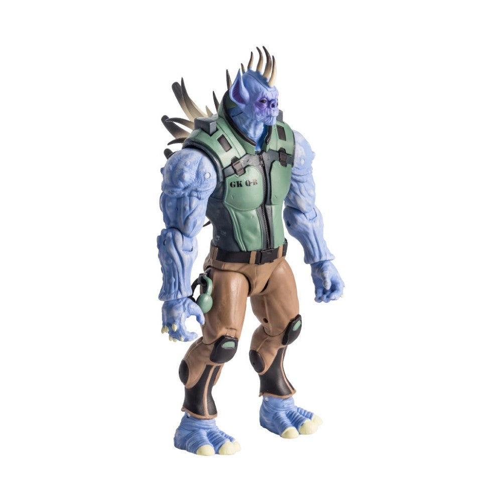 Quillroy 1:12 Scale 5" Human Porcupine Hybrid Action Figure by Altered Nation in detailed battle-ready stance with spiked armor