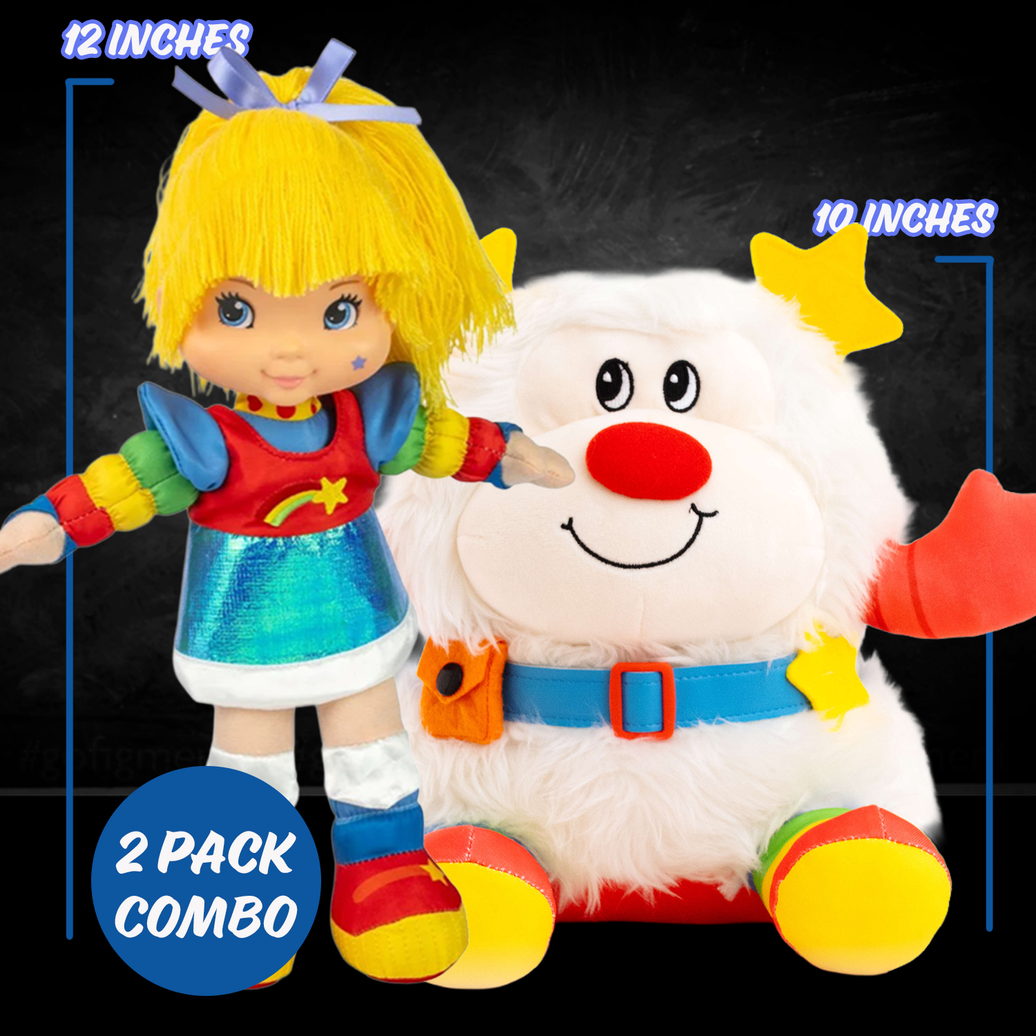 Rainbow Brite and Twink Plush BUNDLE: Complete 40th Anniversary Collector Set by The Loyal Subjects, new loose plush dolls