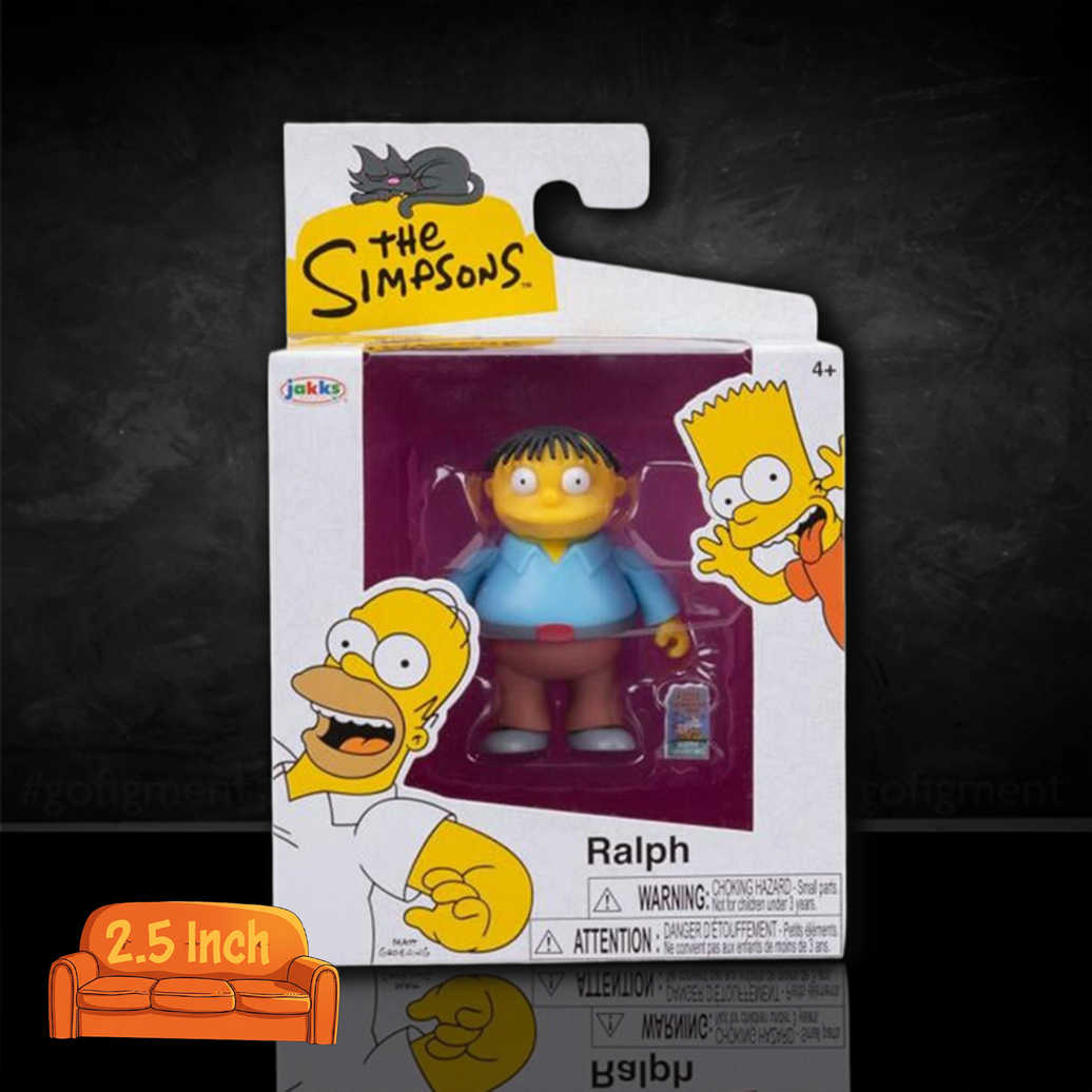 Ralph Wiggum The Simpsons Action Figure 2 1/2" Scale by Jakks Pacific, new in box collectible toy figure
