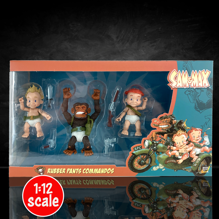 Sam and Max: Rubber Pants Commandos Deluxe Action Figure Set – Multicolor Collectible Duo new in box by Boss Fight Studio
