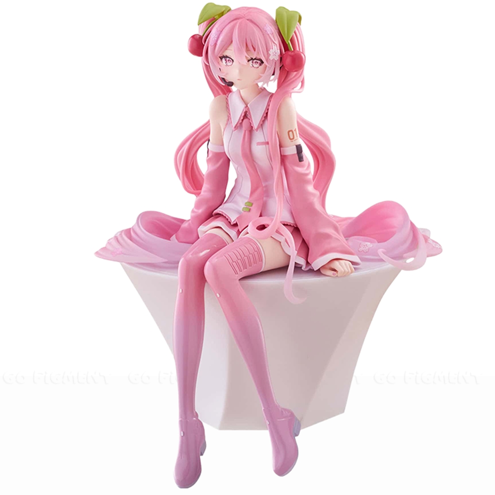 Hatsune Miku Noodle Stopper Figure Sakura Miku 2026 FuRyu Collectible in pink outfit with cherry blossom details by Furyo