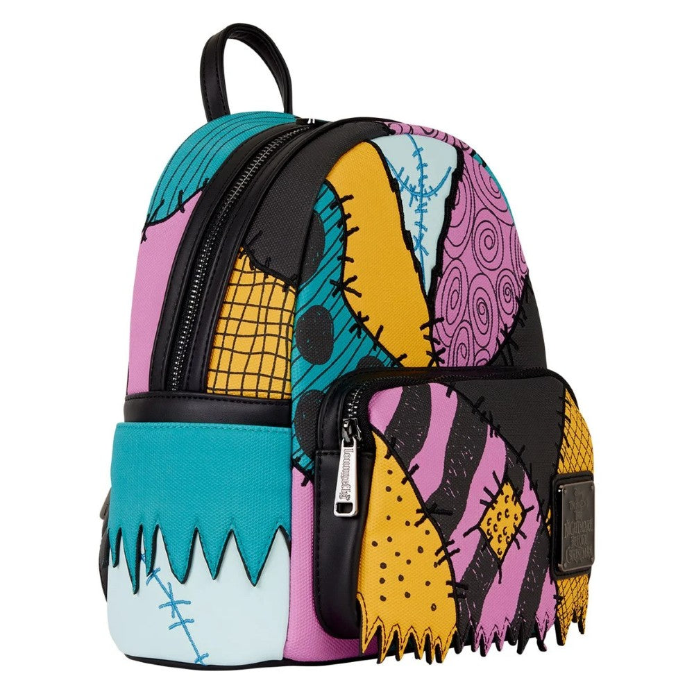 Sally Nightmare Before Christmas Loungefly Cosplay Mini-Backpack New with colorful patchwork design and stitched details by Loungefly