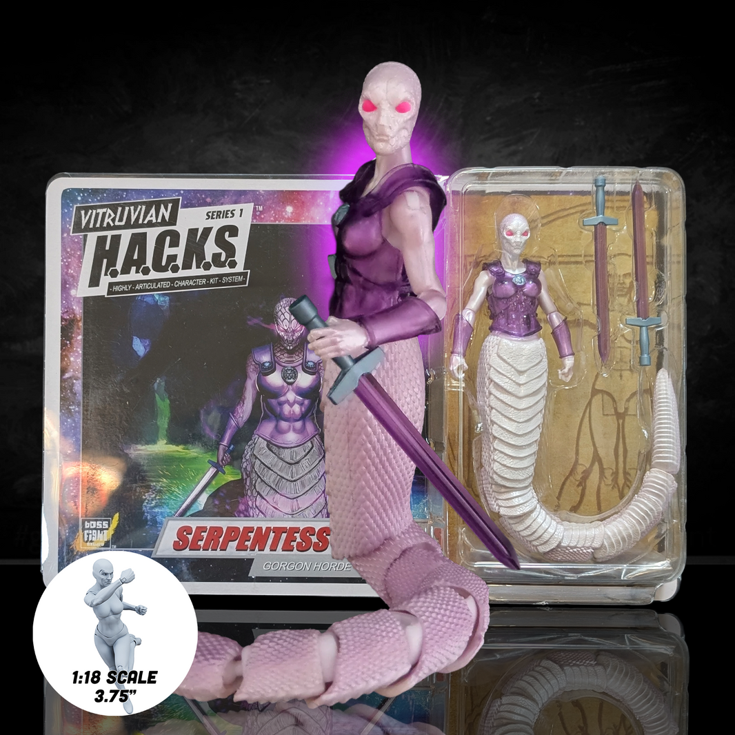 Serpentess Order of the Gorgon Horde -Vitruvian H.A.C.K.S. 1:18 Scale Action Figure by Boss Fight Studio Llc with sword accessories