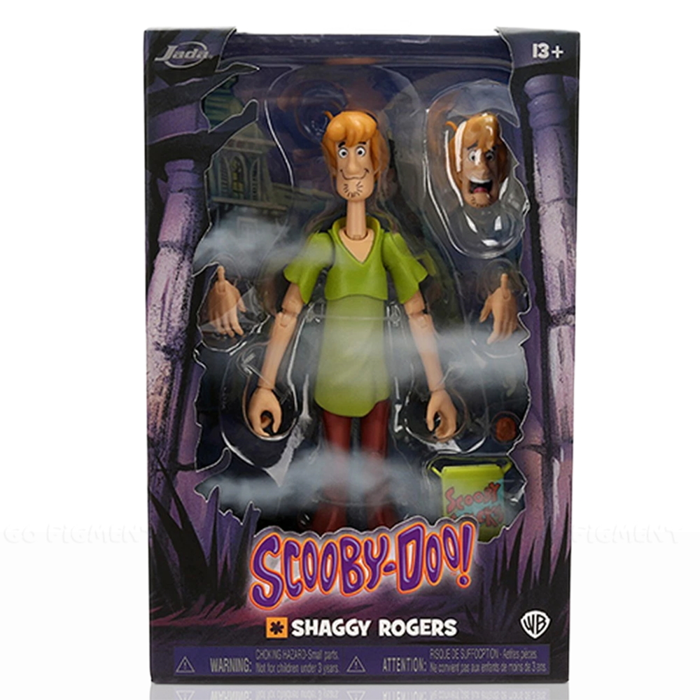 Scooby-Doo! Wave 1 Shaggy Rogers 1:12 Scale Action Figure by Jada Toys with extra hands and interchangeable face.