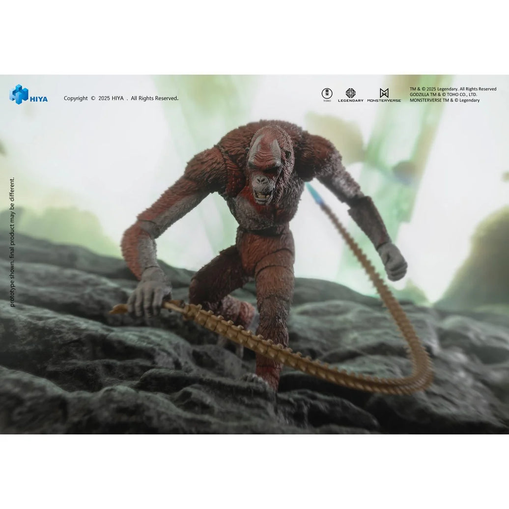 Skar King Godzilla x Kong The New Empire Exquisite Basic Series 6-Inch Action Figure by Exquisite posed with whip accessory
