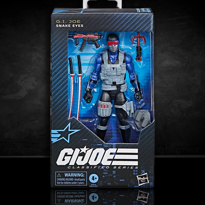 Hasbro G.I. Joe Classified Series Snake Eyes 6-inch action figure with weapons and accessories in package