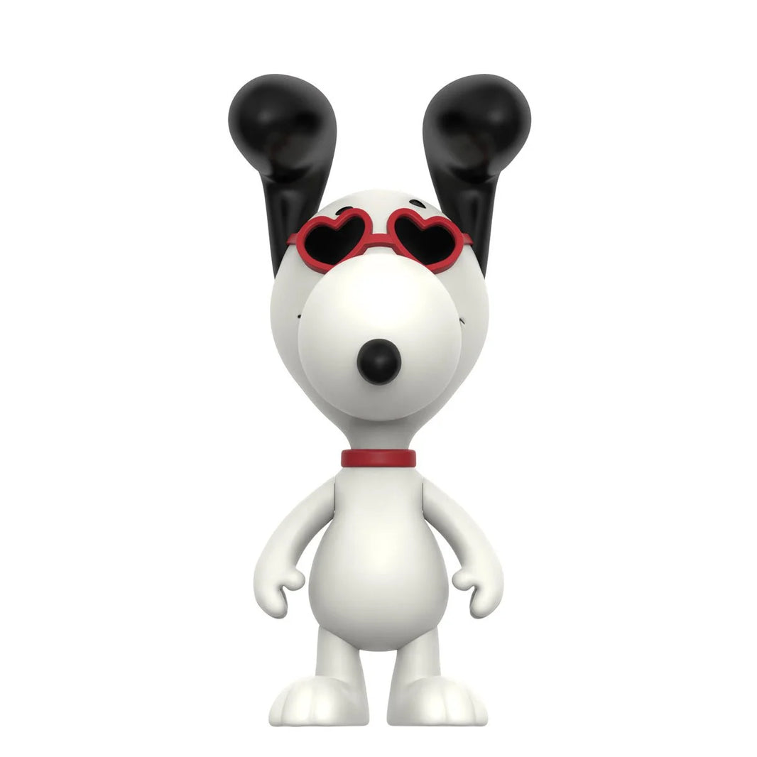 Snoopy Heart Eyes - ReAction Figures 3.75" from Charles M. Schulz's Peanuts by Super7 with heart-shaped sunglasses