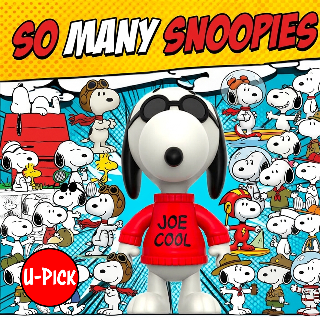 So Many Snoopies To Pick From 1:18 Scale: 3.75" Action Figure U-PICK featuring Peanuts Snoopy by Go Figment