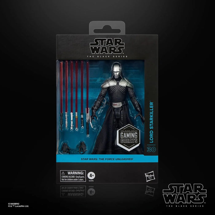 Lord Starkiller 1:12 Scale 6" Star Wars The Force Unleashed Action Figure by Hasbro in packaging with accessories