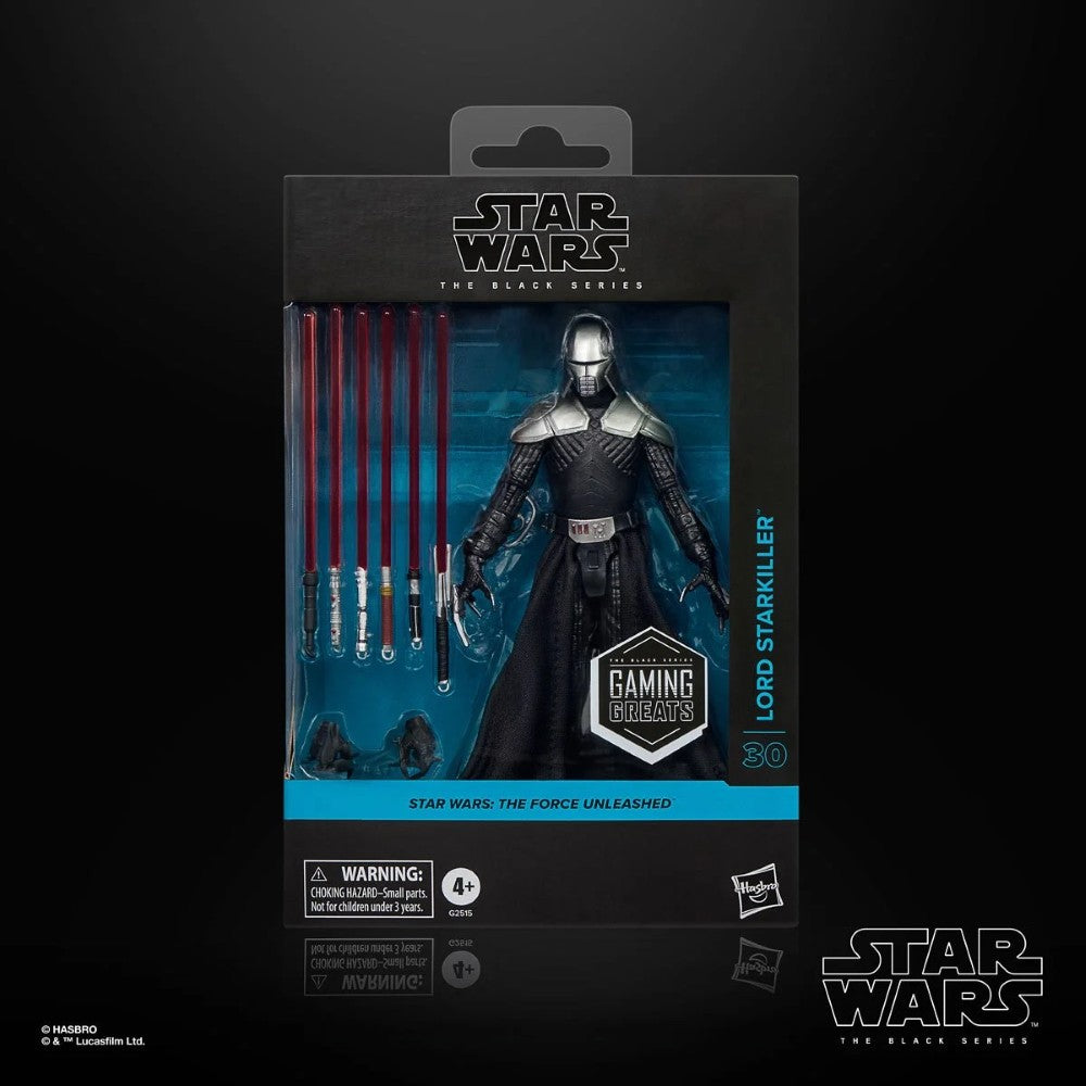 Lord Starkiller 1:12 Scale 6" Star Wars The Force Unleashed Action Figure by Hasbro in packaging with accessories