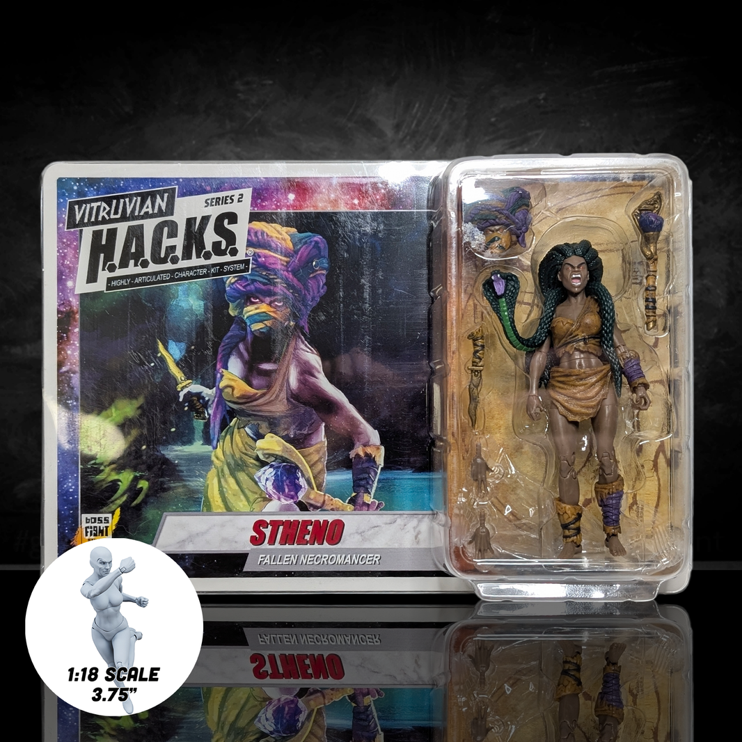 Vitruvian H.A.C.K.S. Action Figure: Stheno - Fallen Necromancer 1:18 Scale new in box by Boss Fight Studio Llc