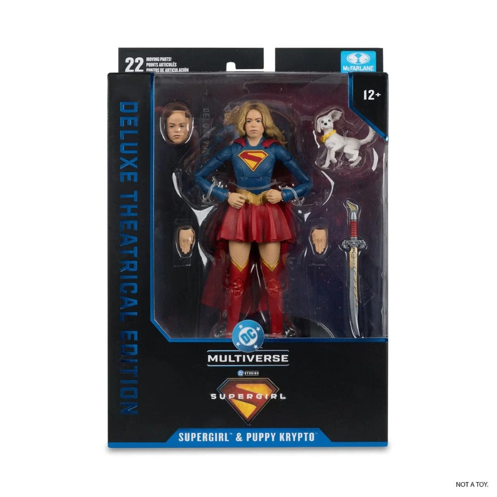 Supergirl and Baby Krypto DC Multiverse Deluxe Theatrical Edition Figure McFarlane Toys new in box collectible set