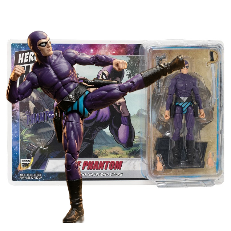 The Phantom Hero H.A.C.K.S. 21st Phantom Series Action Figure - Purple Suit Edition by Boss Fight Studio Llc in action pose.