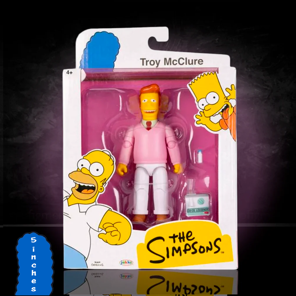 The Simpsons Troy MnClure 5-Inch Scale Action Figure by Jakks Pacific new in box collectible toy