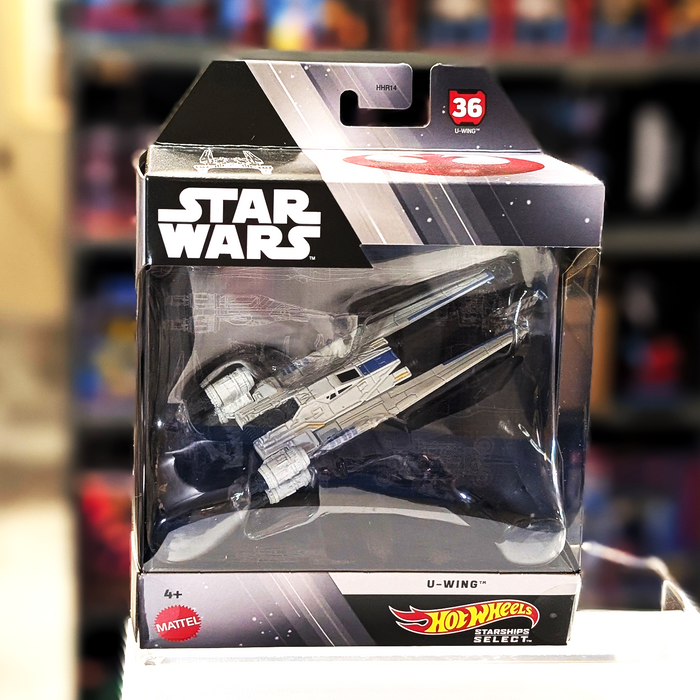Mattel Star Wars Hot Wheels Starships Select U-Wing 1:50 scale die-cast vehicle in window box packaging