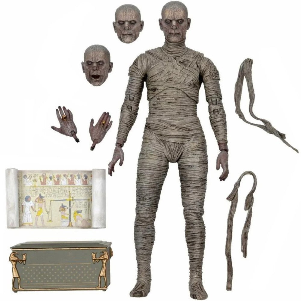 The Mummy Universal Monsters Ultimate Action Figure NECA 7” new in box with accessories and alternate heads by Neca