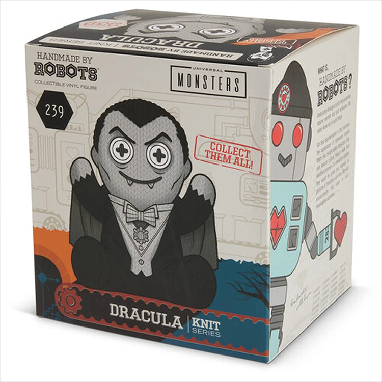 Universal Monsters Dracula #239 Handmade by Robots vinyl figure in knit style packaging by Handmade by Robots