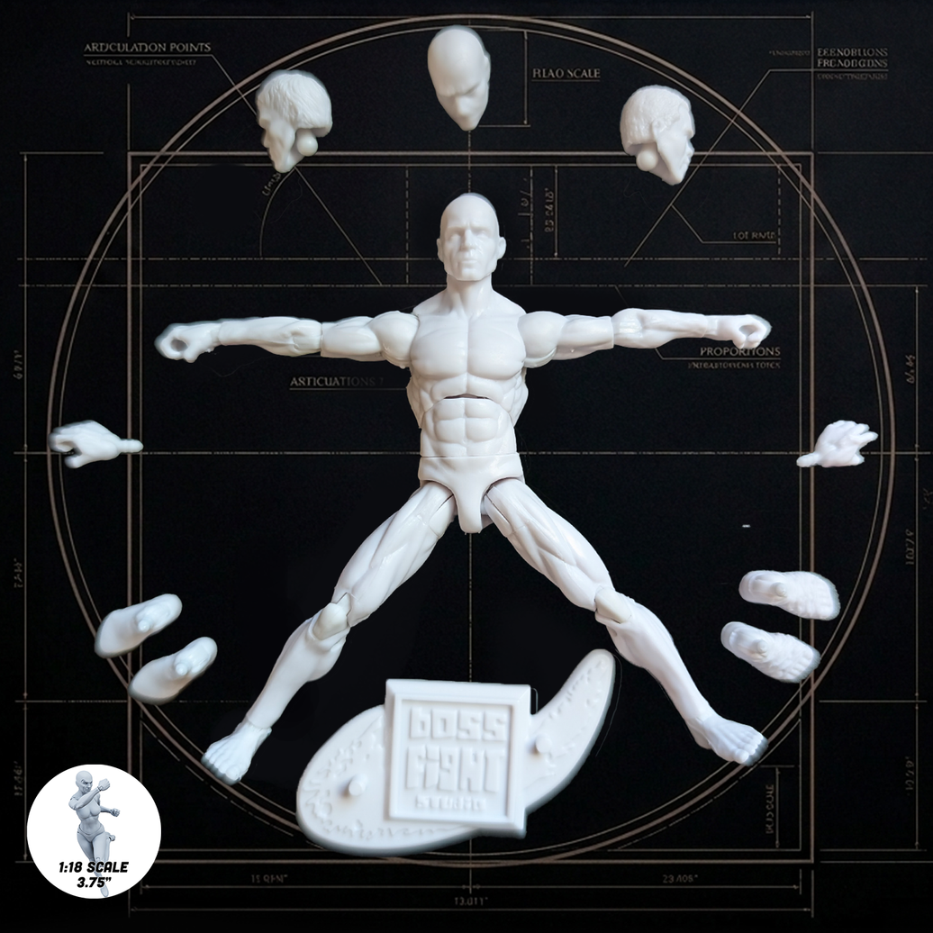 Vitruvian H.A.C.K.S. Character Blanks Cloud White Male 1:18 Scale Action Figure new in box by Boss Fight Studio Llc