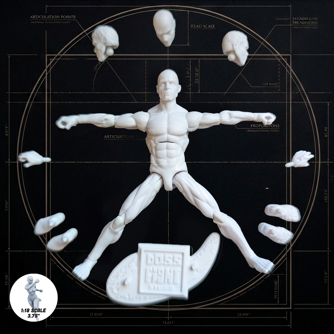 Vitruvian H.A.C.K.S. Character Blanks Cloud White Male 1:18 Scale Action Figure new in box by Boss Fight Studio Llc
