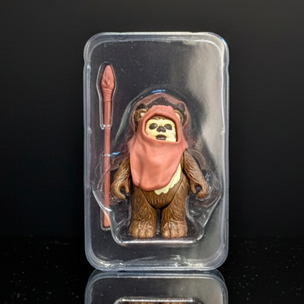 Kenner Star Wars Retro Collection Wicket W. Warrick Ewok loose action figure with spear accessory in clear plastic packaging