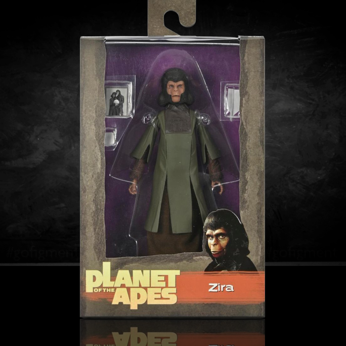 Zira Planet of the Apes Legacy Series 7-Inch Scale Action Figure by Neca in original packaging with detailed accessories