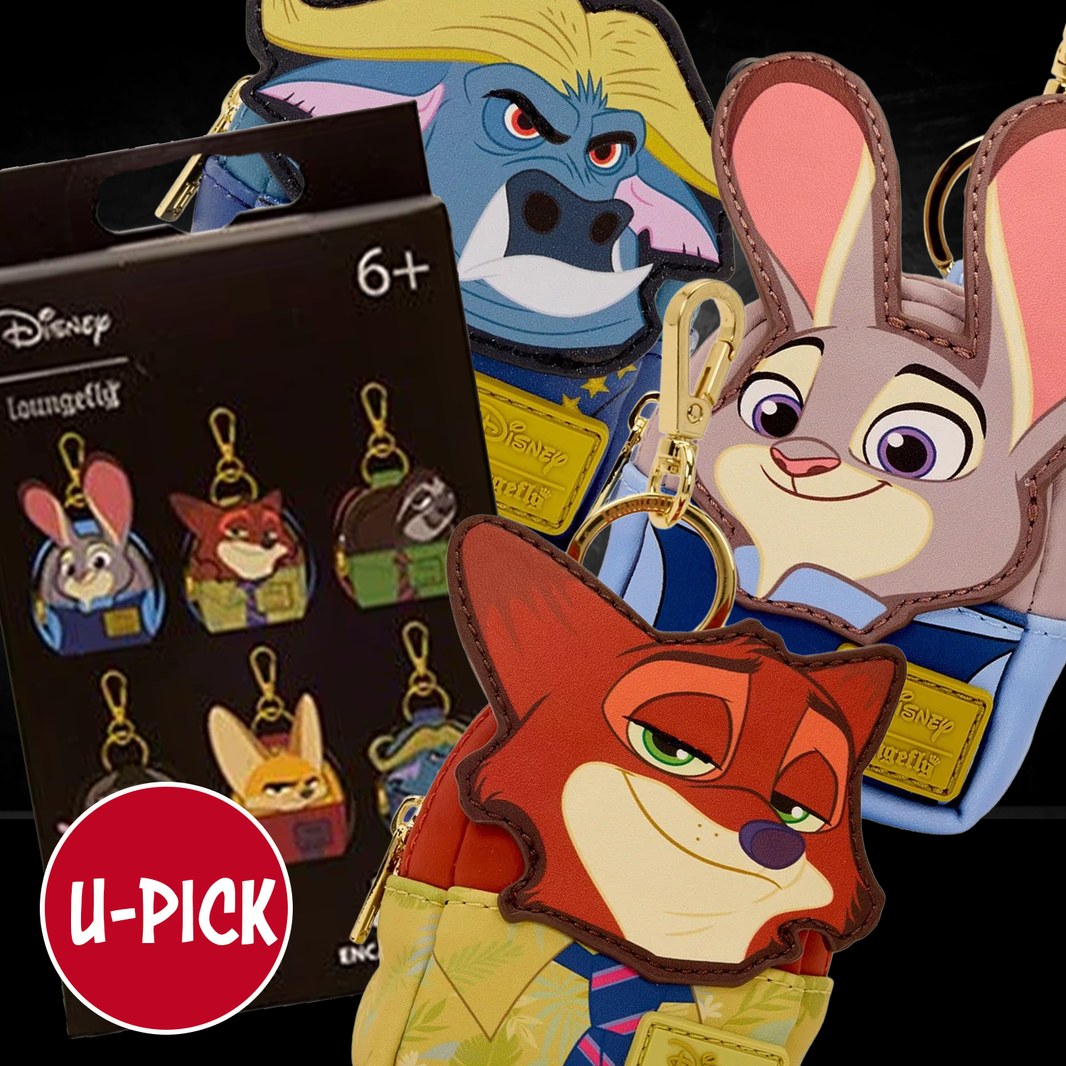 Mini-Loungefly Disney Zootopia Cosplay U-PICK Bag Charm Key Chains new in box collectible by Loungefly
