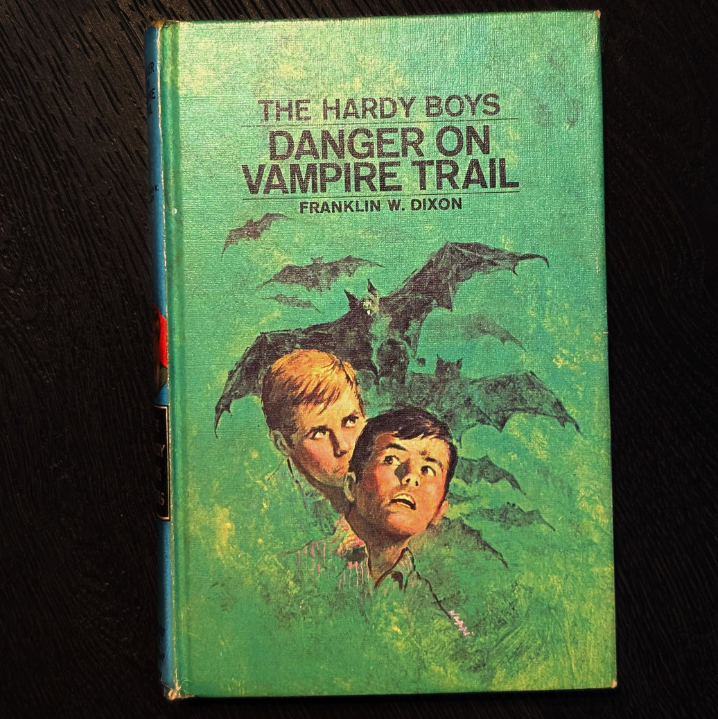 50 Danger on Vampire Trail (1971): Vintage Hardy Boys Book Blue-Back image 0