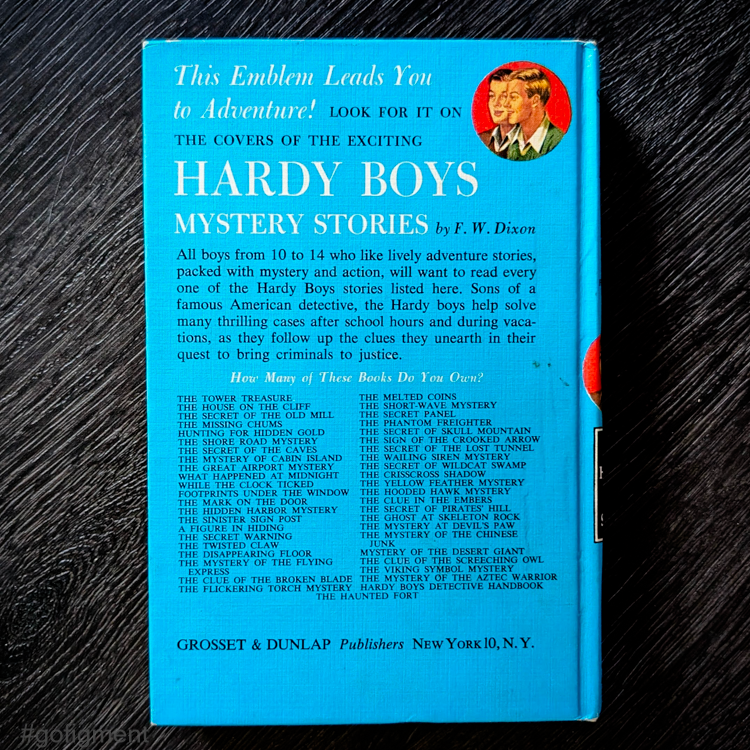 27 The Secret of Skull Mountain (1948): Vintage Hardy Boys Book Blue-Back image 2