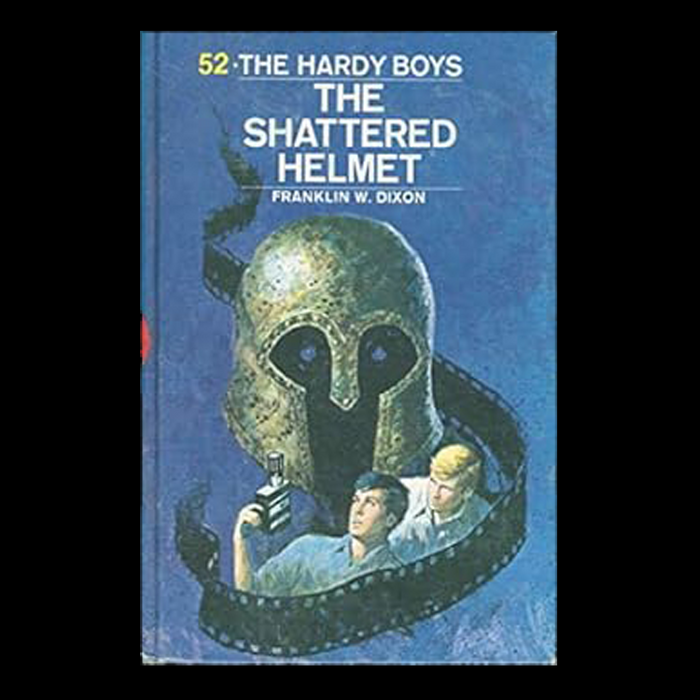 52 The Shattered Helmet (1973 Yellow Number): Hardy Boys Book Blue-Back image 0