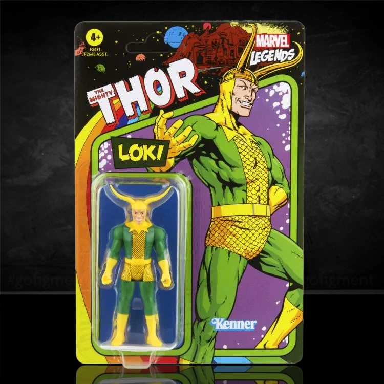 The Mighty Thor Loki Marvel Legends Retro Collection 3.75" Action Figure image 0