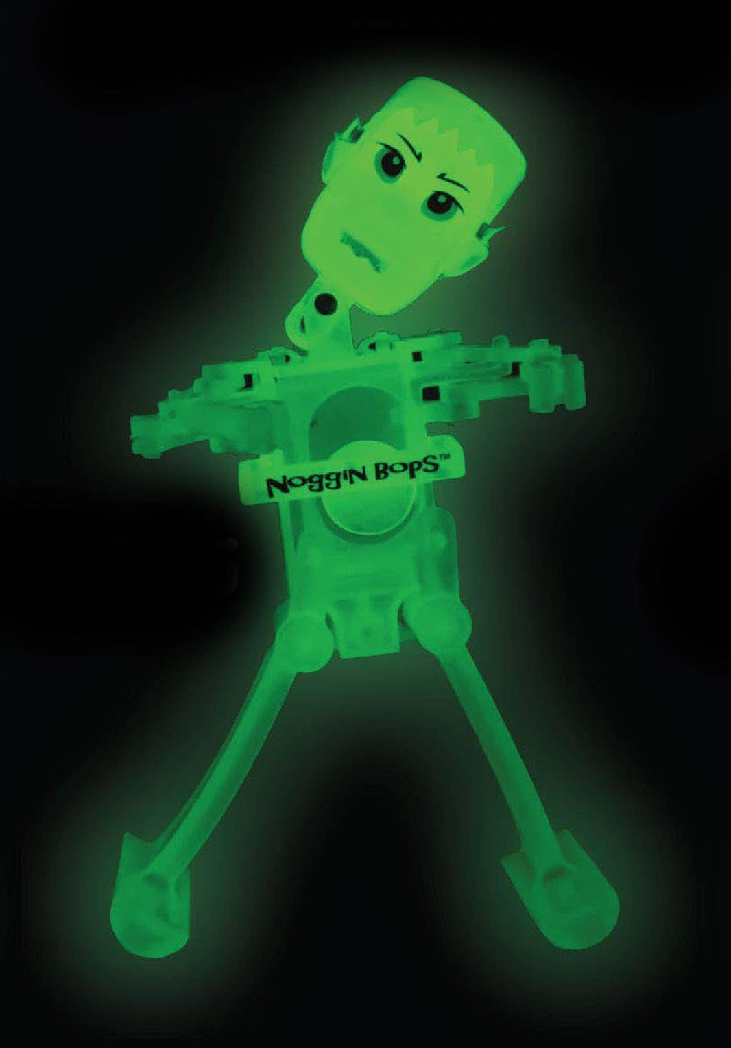 California Creations - Z WindUps Glow in The Dark Monster, Frankenhead collectible toy glowing green in darkness