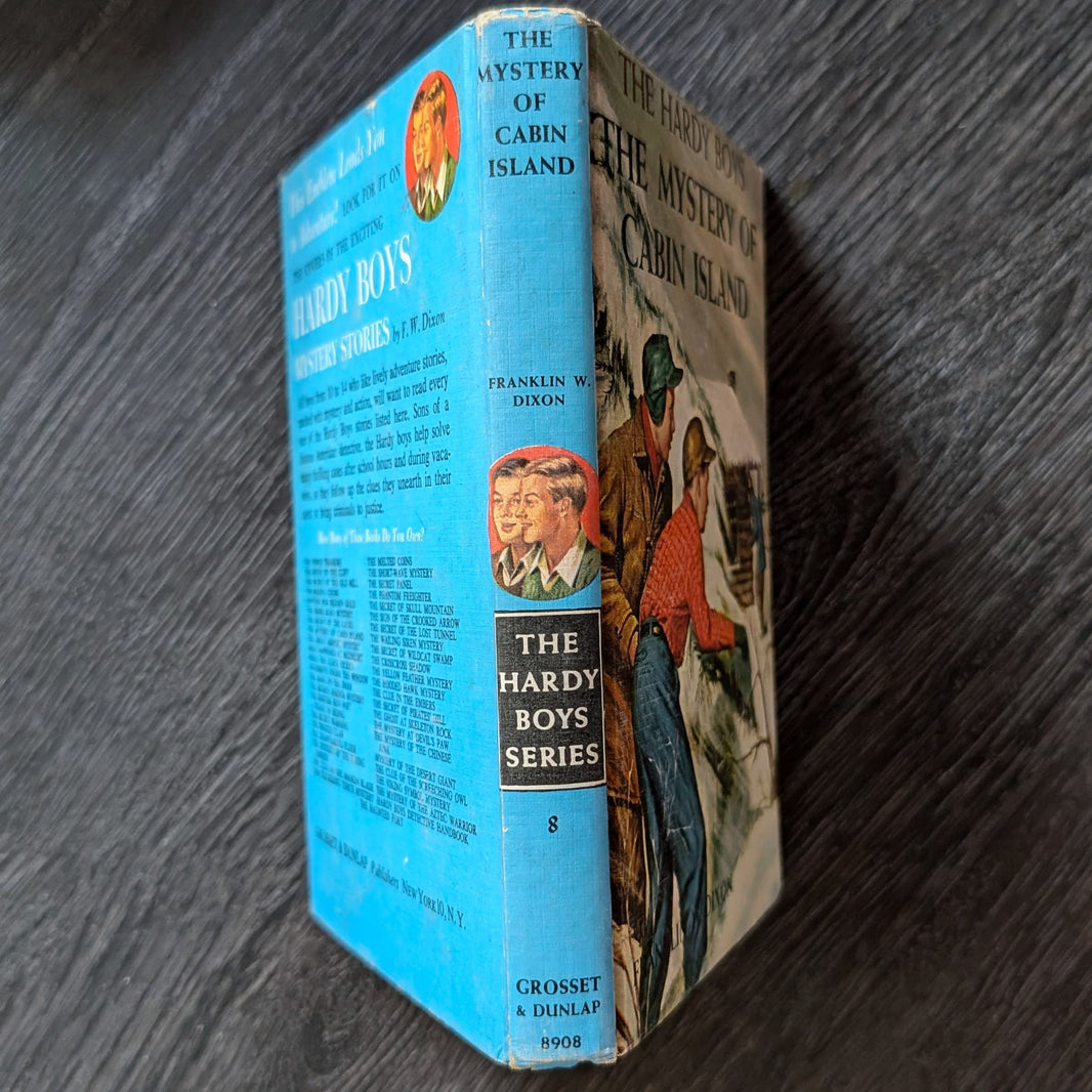 08 The Mystery of Cabin Island (1942): Vintage Hardy Boys Book Blue-Back image 1