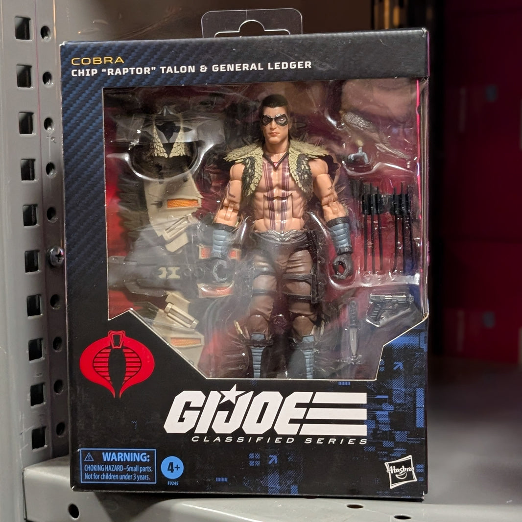 Hasbro G.I. Joe Classified Series Chip "Raptor" Talon and General Ledger 6-inch action figure set in package