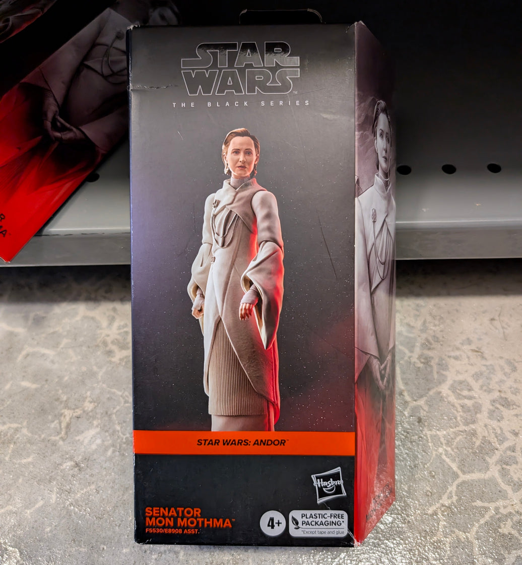 Hasbro 6-inch Senator Mon Mothma Star Wars Black Series action figure in original packaging with red accent strip