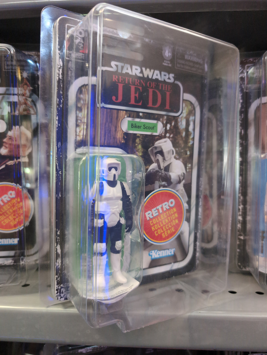 Biker Scout Star Wars Retro Collection Action Figure 1:18 Scale ROTJ by Kenner, new in box collectible toy