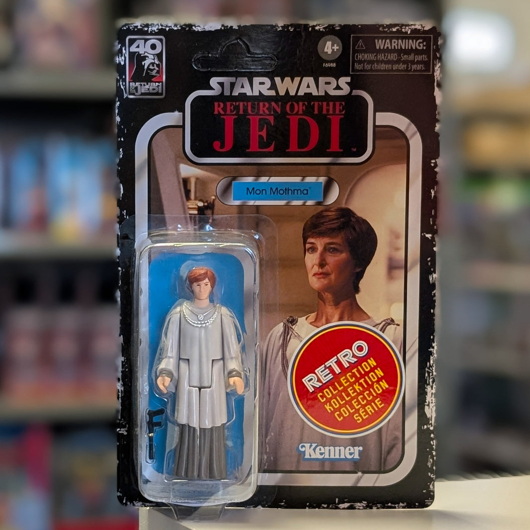 Kenner Star Wars Retro Collection Mon Mothma 3.75-inch action figure in Return of the Jedi packaging front view