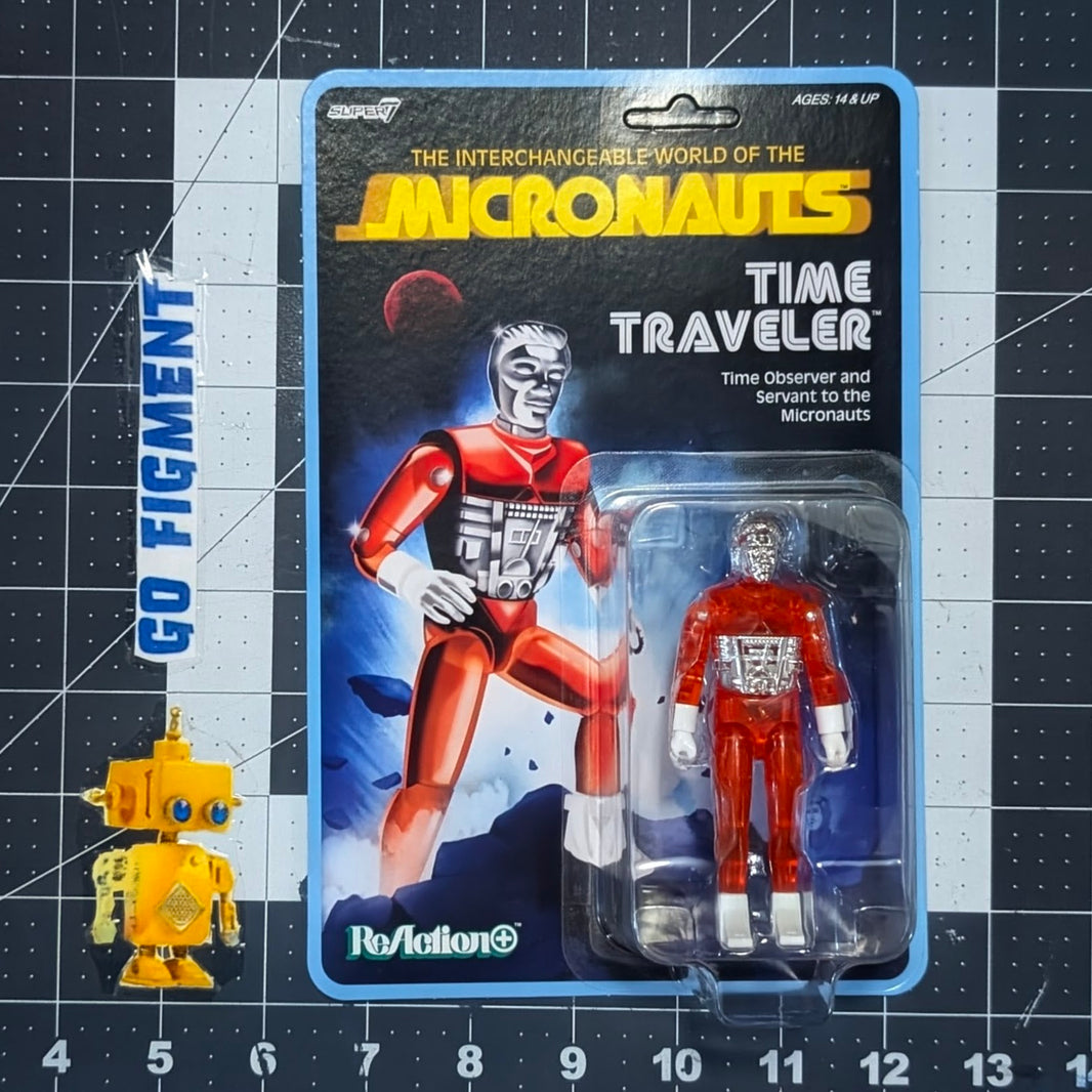Time Traveler Micronauts Translucent ORANGE Super7 ReAction+ Action Figure new in box by Super7 collectible